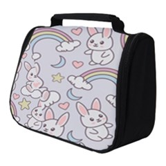 Seamless Pattern With Cute Rabbit Character Full Print Travel Pouch (small) by Apen