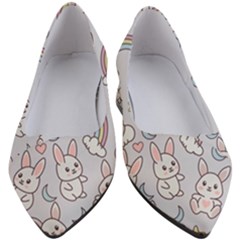 Seamless Pattern With Cute Rabbit Character Women s Block Heels  by Apen