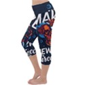 Make devil discovery  Lightweight Velour Capri Yoga Leggings View2