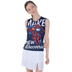 Make Devil Discovery  Women s Sleeveless Sports Top by Saikumar