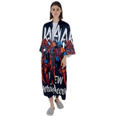 Make Devil Discovery  Maxi Satin Kimono by Saikumar