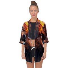 Be Fearless Open Front Chiffon Kimono by Saikumar