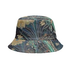 Vintage Peacock Feather Inside Out Bucket Hat by Jatiart