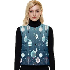 Ball Bauble Winter Women s Button Up Puffer Vest by Ravend