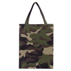 Texture Military Camouflage Repeats Seamless Army Green Hunting Classic Tote Bag by Ravend