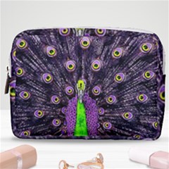 Peacock Bird Color Make Up Pouch (medium) by Cendanart