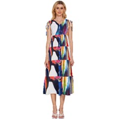 Pngegg (23) V-neck Drawstring Shoulder Sleeveless Maxi Dress by saad11