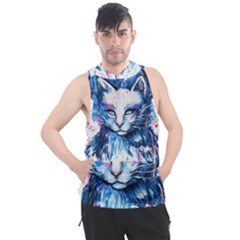 Cat Men s Sleeveless Hoodie by saad11