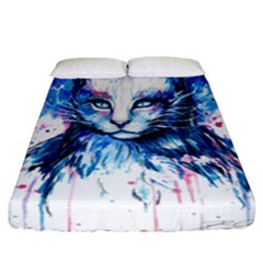 Cat Fitted Sheet (california King Size) by saad11