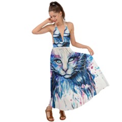 Cat Backless Maxi Beach Dress by saad11