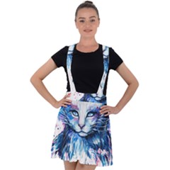 Cat Velvet Suspender Skater Skirt by saad11