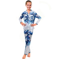 Cat Kids  Satin Long Sleeve Pajamas Set by saad11