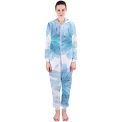 Blue-flower Hooded Jumpsuit (ladies) by saad11