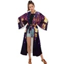 Tardis Regeneration Art Doctor Who Paint Purple Sci Fi Space Star Time Machine Maxi Kimono View1