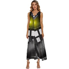 Doctor Who Space Tardis V-neck Sleeveless Loose Fit Overalls by Cendanart