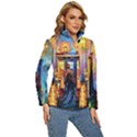 Tardis Doctor Who Paint Painting Women s Puffer Bubble Jacket Coat View3