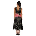 Godzilla Vintage Wave Sleeveless Cross Front Cocktail Midi Chiffon Dress View4