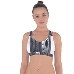 Tire Cross String Back Sports Bra by Ket1n9