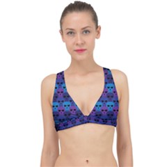 Skull Pattern Wallpaper Classic Banded Bikini Top by Ket1n9