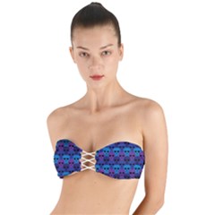 Skull Pattern Wallpaper Twist Bandeau Bikini Top by Ket1n9