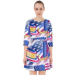 United States Of America Usa  Images Independence Day Smock Dress by Ket1n9