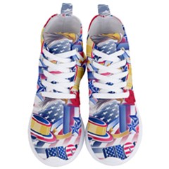 United States Of America Usa  Images Independence Day Women s Lightweight High Top Sneakers by Ket1n9