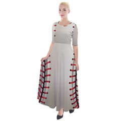 Baseball Half Sleeves Maxi Dress by Ket1n9