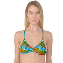 World Map Reversible Tri Bikini Top by Ket1n9