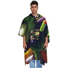 Bright Peppers Men s Hooded Rain Ponchos by Ket1n9