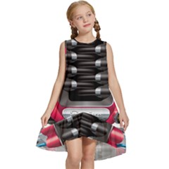 Car Engine Kids  Frill Swing Dress by Ket1n9