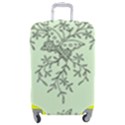 Illustration Of Butterflies And Flowers Ornament On Green Background Luggage Cover (Medium) View1