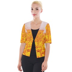 Beer Alcohol Drink Drinks Cropped Button Cardigan by Ket1n9