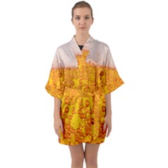 Beer Alcohol Drink Drinks Half Sleeve Satin Kimono  by Ket1n9