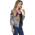 Graffiti Mural Street Art Painting Women s Casual 3/4 Sleeve Spring Jacket View3