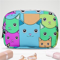 Cat Animals Cartoon Pattern Make Up Pouch (small) by Cendanart