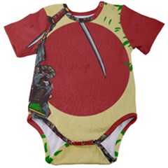 Meme Samurai Artwork Japaneses Baby Short Sleeve Bodysuit by Cendanart