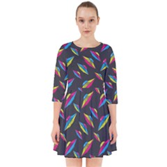 Alien Patterns Vector Graphic Smock Dress by Ket1n9