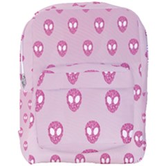 Alien Pattern Pink Full Print Backpack by Ket1n9