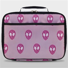 Alien Pattern Pink Full Print Lunch Bag by Ket1n9