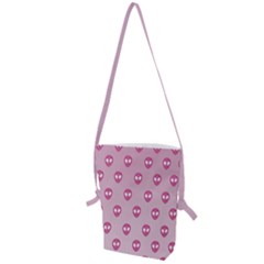 Alien Pattern Pink Folding Shoulder Bag by Ket1n9