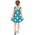 Elegant Swan Pattern With Water Lily Flowers Kids  Sleeveless Dress View2