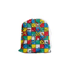 Snakes And Ladders Drawstring Pouch (small) by Ket1n9