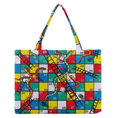 Snakes And Ladders Zipper Medium Tote Bag by Ket1n9