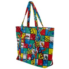 Snakes And Ladders Zip Up Canvas Bag by Ket1n9