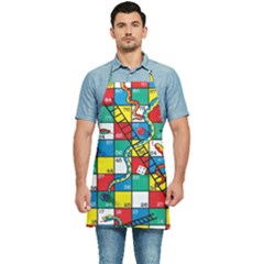 Snakes And Ladders Kitchen Apron by Ket1n9