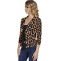 Tiger Skin Art Pattern Women s Casual 3/4 Sleeve Spring Jacket View2