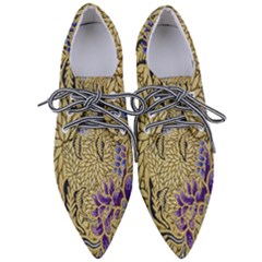 Traditional Art Batik Pattern Pointed Oxford Shoes by Ket1n9