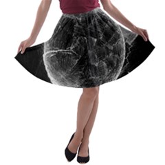 Space Universe Earth Rocket A-line Skater Skirt by Ket1n9