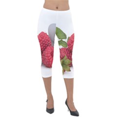 Fruit Healthy Vitamin Vegan Lightweight Velour Capri Leggings  by Ket1n9