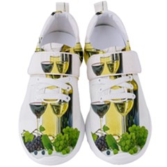 White Wine Red Wine The Bottle Women s Velcro Strap Shoes by Ket1n9